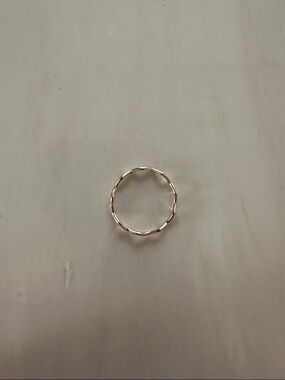 Delicate Twisted Gold Band Ring - Women's Jewelry